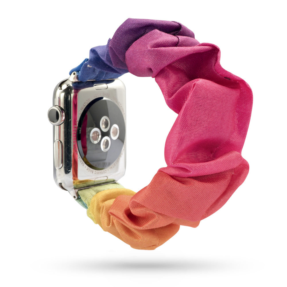 Factory direct sale for Apple iWatch new watch with leopard print hair tie strap can be customized