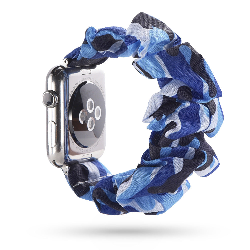 Factory direct sale for Apple iWatch new watch with leopard print hair tie strap can be customized