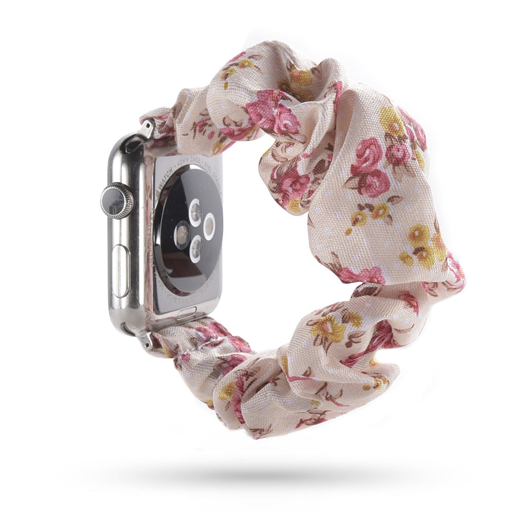 Factory direct sale for Apple iWatch new watch with leopard print hair tie strap can be customized
