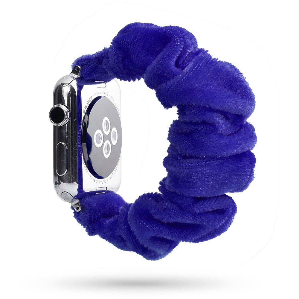Factory direct sale for Apple iWatch new watch with leopard print hair tie strap can be customized