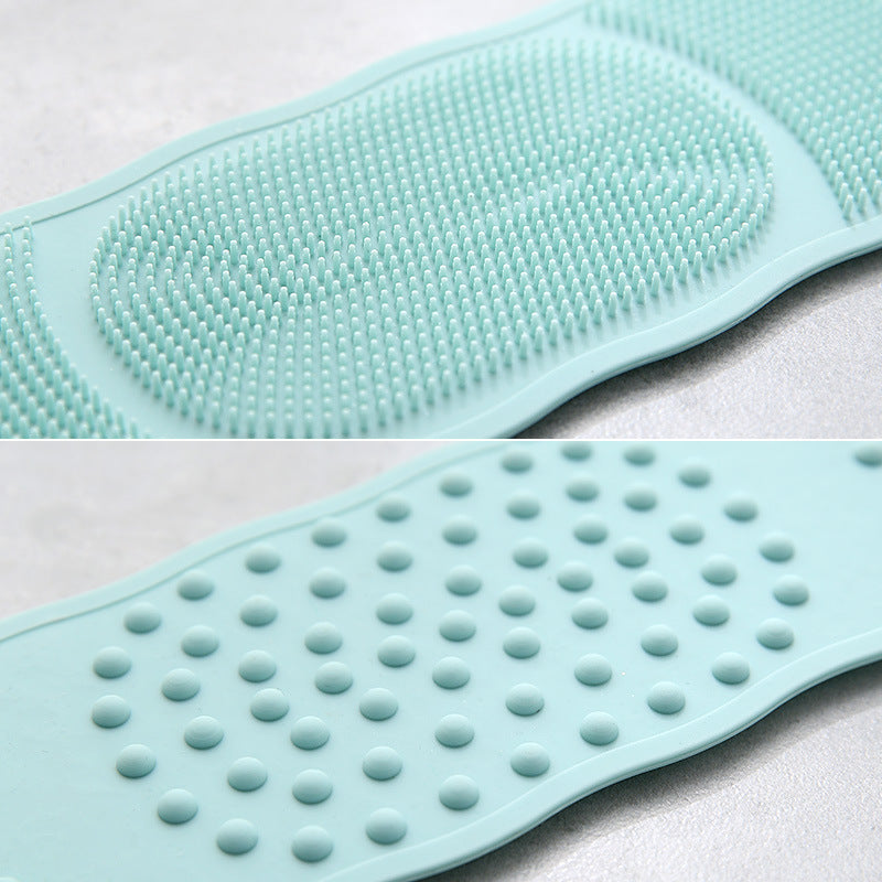 Silicone scrubbing towels for men and women strong back rubbing mud rubbing artifact long back exfoliating bath bathing brush