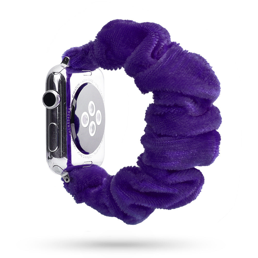 Factory direct sale for Apple iWatch new watch with leopard print hair tie strap can be customized