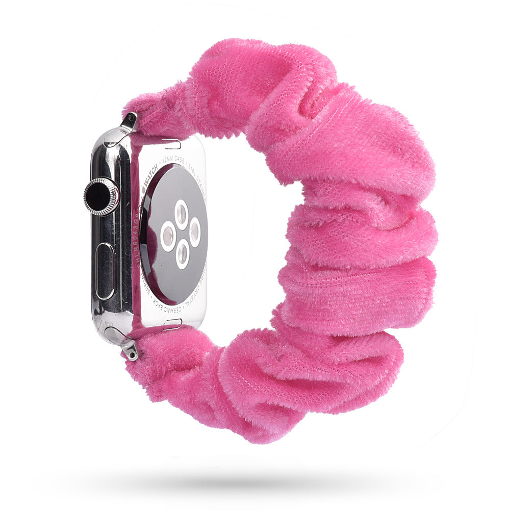 Factory direct sale for Apple iWatch new watch with leopard print hair tie strap can be customized