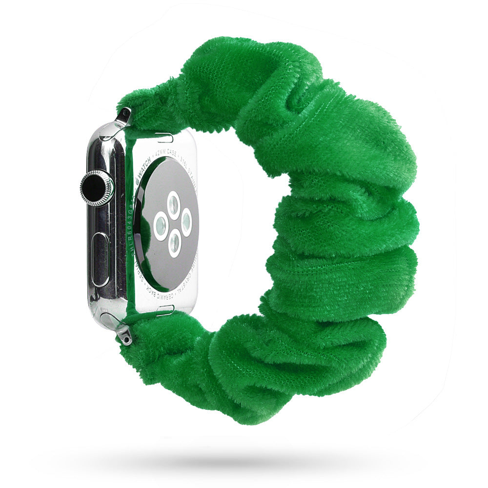 Factory direct sale for Apple iWatch new watch with leopard print hair tie strap can be customized