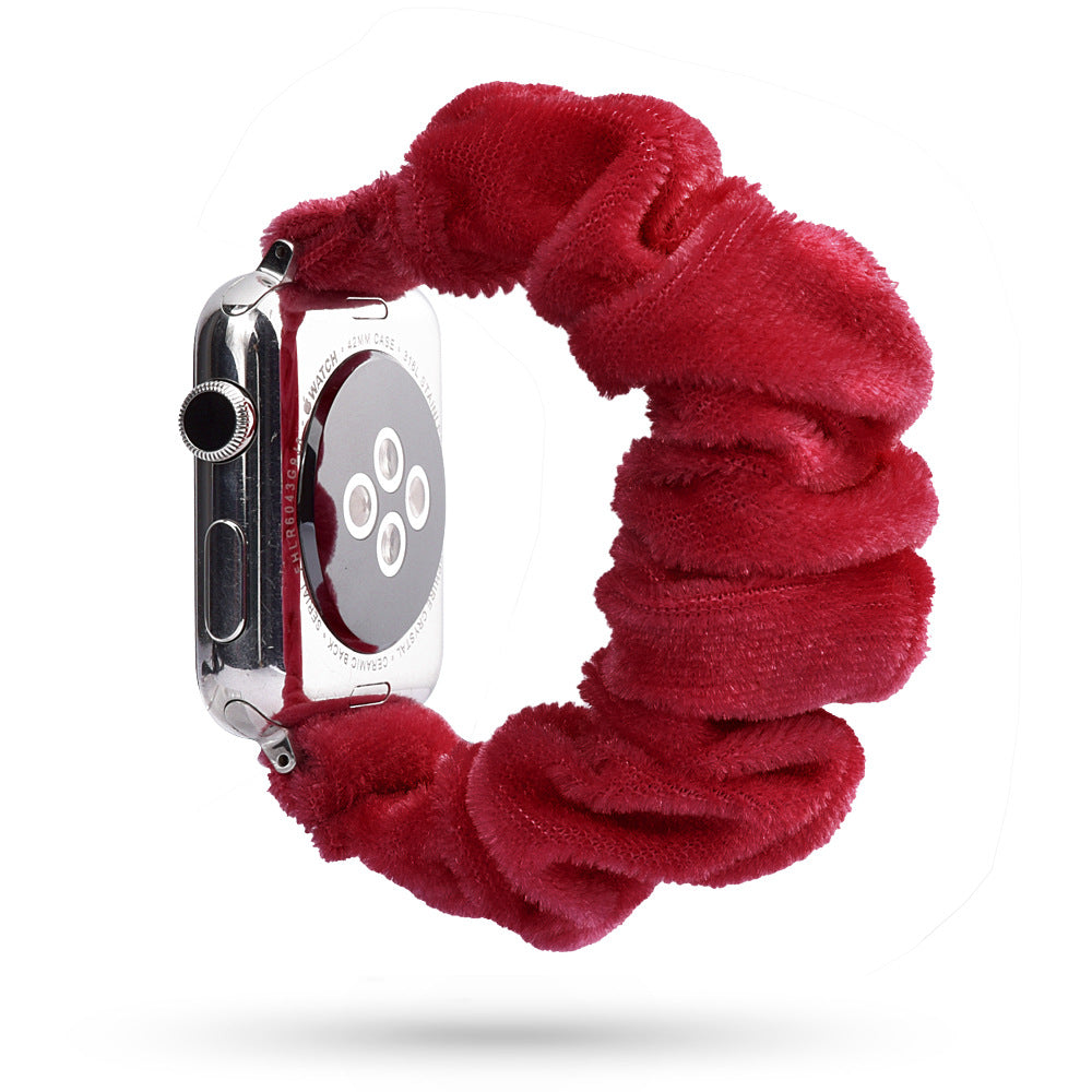 Factory direct sale for Apple iWatch new watch with leopard print hair tie strap can be customized