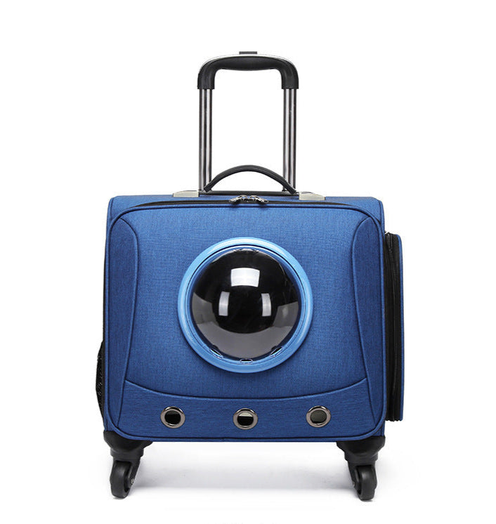 Manufacturers wholesale 18-inch universal wheel portable pet travel case, universal pet case for cats and dogs, pet trolley case
