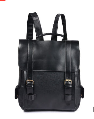 Men's bag personality, European and American Korean version of the tide men and women casual backpack retro canvas bag British college style backpack