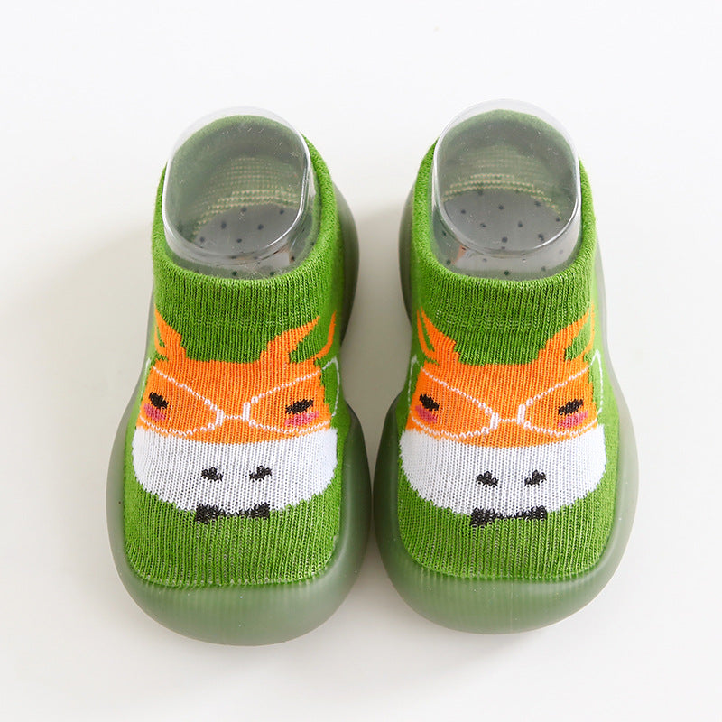 ins Korean version 0-4 years old baby indoor toddler shoes children's socks shoes non-slip soft bottom cartoon pattern factory direct sales