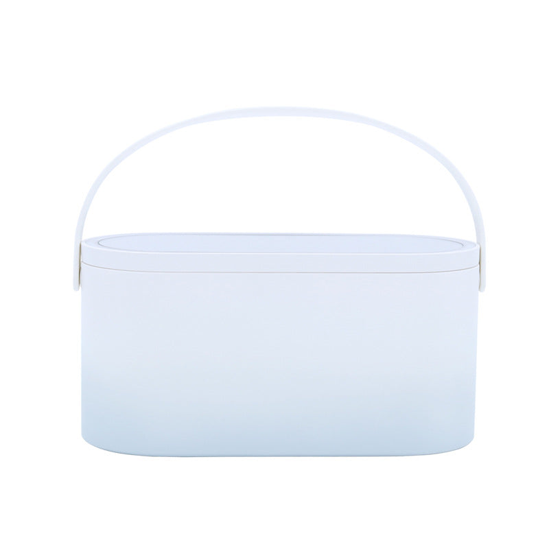 MUID new portable makeup box with lamp led desktop storage makeup mirror one thing dual purpose factory direct sales