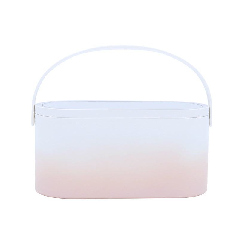 MUID new portable makeup box with lamp led desktop storage makeup mirror one thing dual purpose factory direct sales