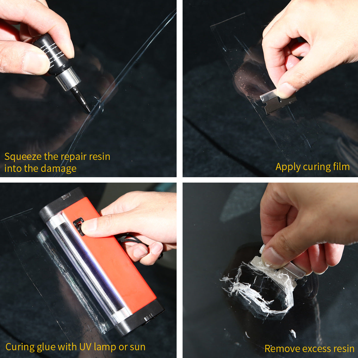 Factory direct sales car glass repair tool windshield crack and scratch repair agent glass repair fluid