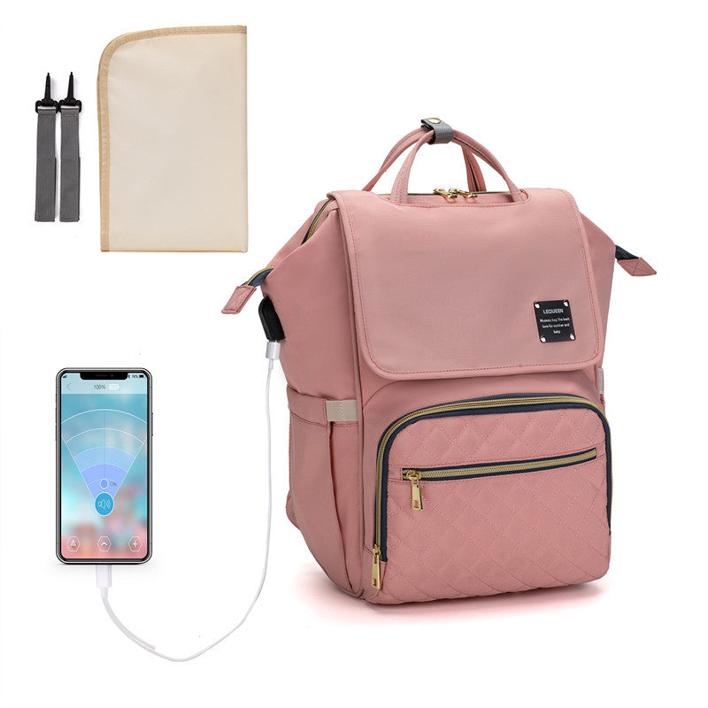 LEQUEEN foreign trade new mother bag multifunctional large-capacity baby diaper bag double shoulder milk bag mother and baby bag
