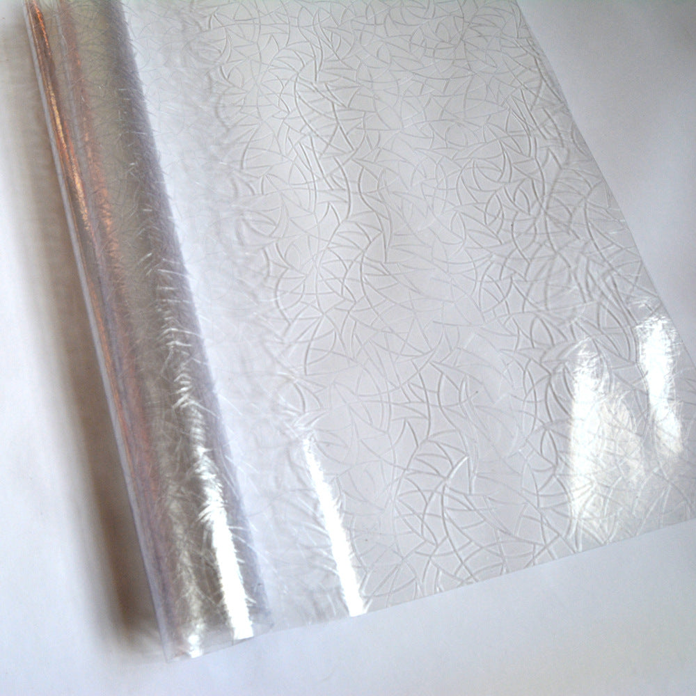 Foreign trade hot sale PVC refraction colorful electrostatic glass paste glue-free window film removable crescent glass window grille