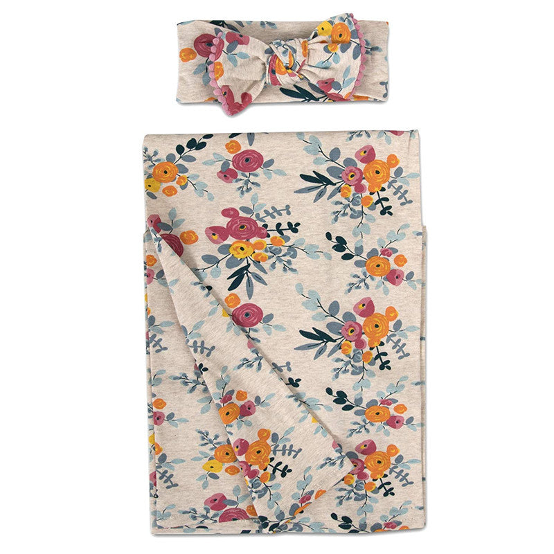 A49 Baby Bag Towel Hat Sleeping Bag Set Silkworm Cocoon-type Anti-shock Cotton Holder Swaddle Towel Newborn Hold Blanket