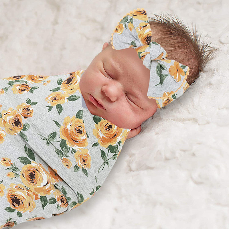 A49 Baby Bag Towel Hat Sleeping Bag Set Silkworm Cocoon-type Anti-shock Cotton Holder Swaddle Towel Newborn Hold Blanket