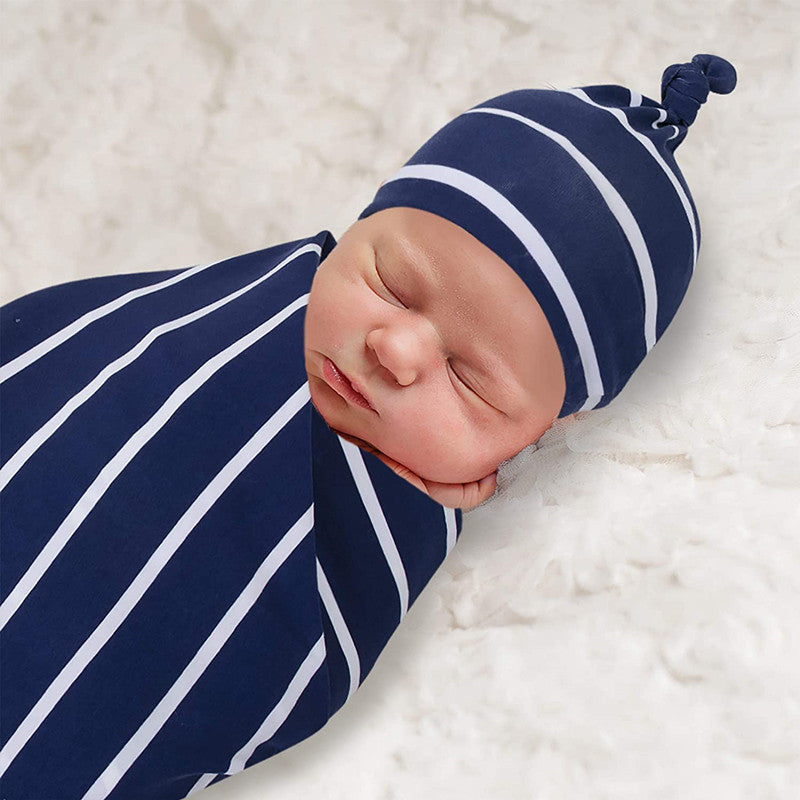 A49 Baby Bag Towel Hat Sleeping Bag Set Silkworm Cocoon-type Anti-shock Cotton Holder Swaddle Towel Newborn Hold Blanket