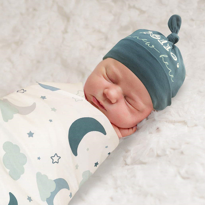 A49 Baby Bag Towel Hat Sleeping Bag Set Silkworm Cocoon-type Anti-shock Cotton Holder Swaddle Towel Newborn Hold Blanket
