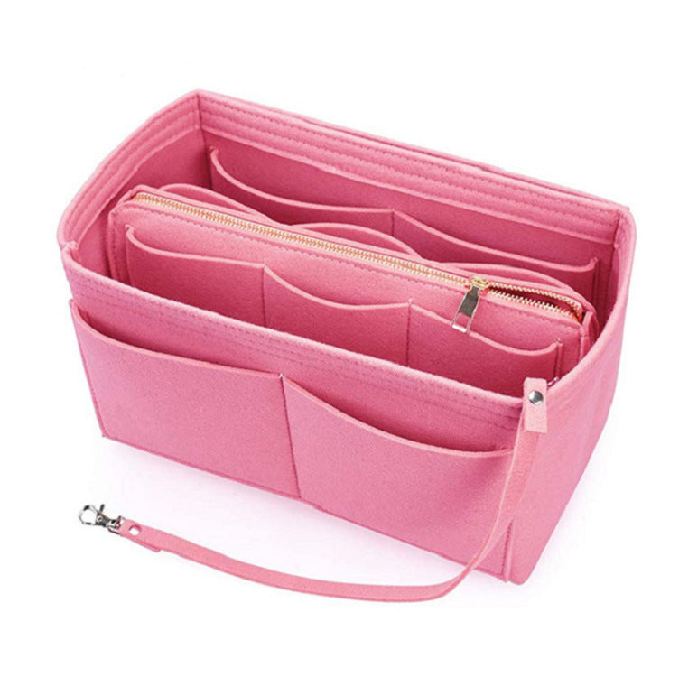 Felt Cosmetic bag with wallet Insert Bag For Handbag Organizer Storage bag (w/Detachable Zip Pocket) Fits Neverfull Speedy