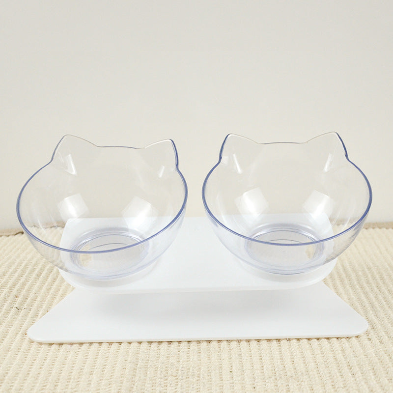 Cat bowl dog bowl cat double bowl non-slip pet cat pot cat food bowl cat dog food bowl protection spine pet bowl