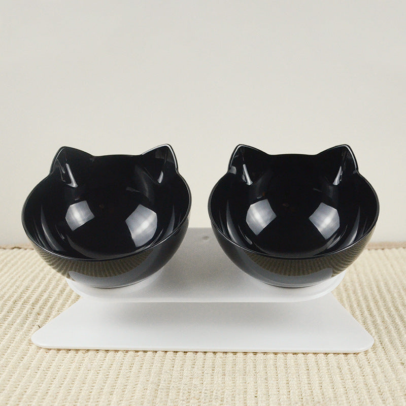 Cat bowl dog bowl cat double bowl non-slip pet cat pot cat food bowl cat dog food bowl protection spine pet bowl