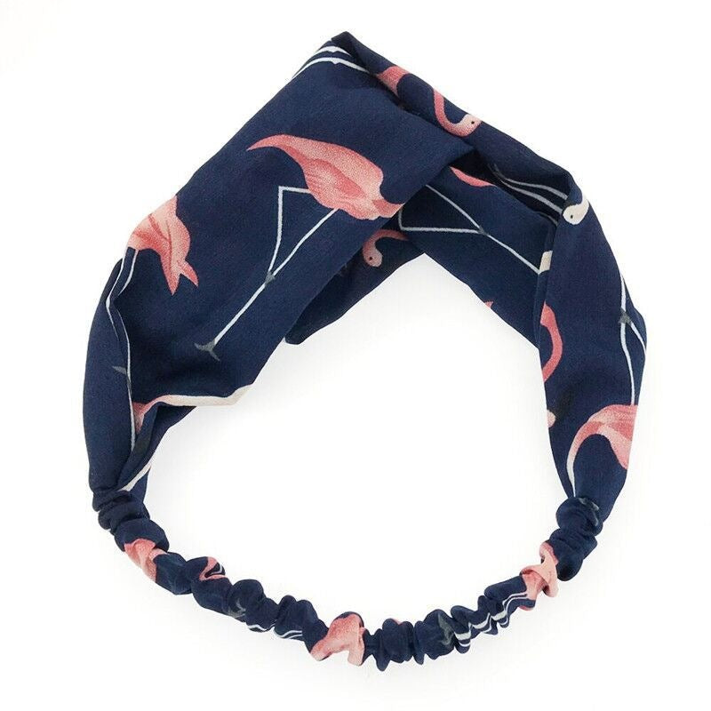 2019 new korean version of lady's flamingo hairband fashion elastic hairband selling cute selfie hair accessories manufacturer wholesale