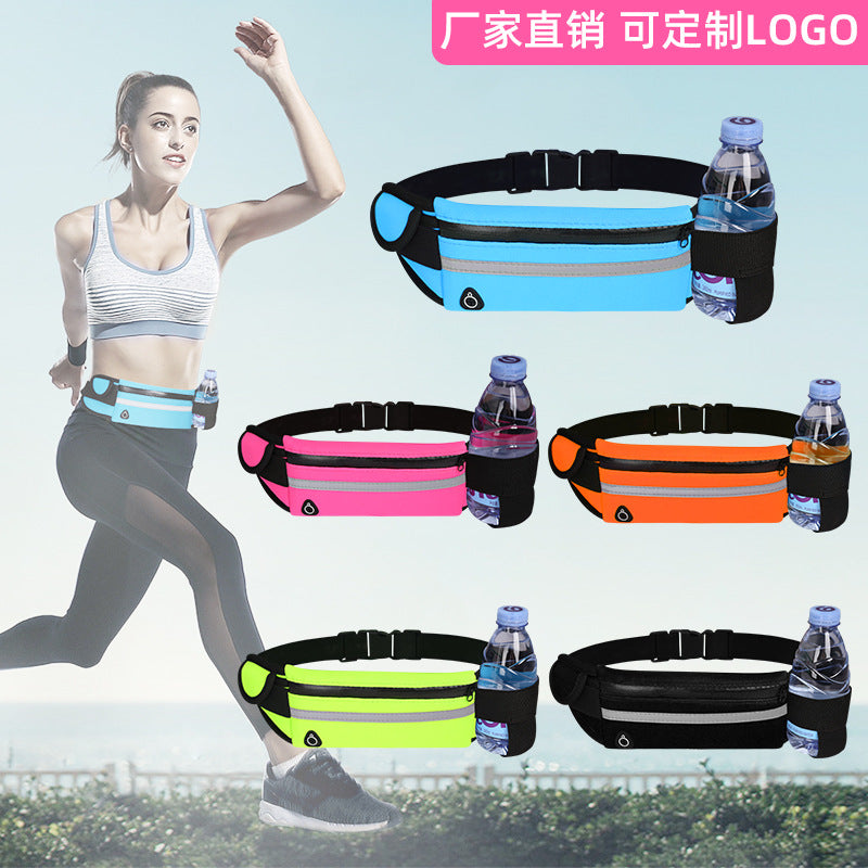 Customized LOGO diving material sports fitness waterproof waist bag marathon belt outdoor sports phone bag