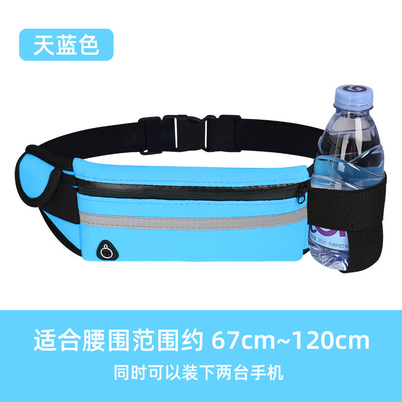 Customized LOGO diving material sports fitness waterproof waist bag marathon belt outdoor sports phone bag