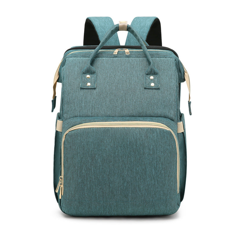 2020 New Portable Folding Crib Mummy Bag Multifunctional Large Capacity Going Out Mother and Baby Bag Backpack