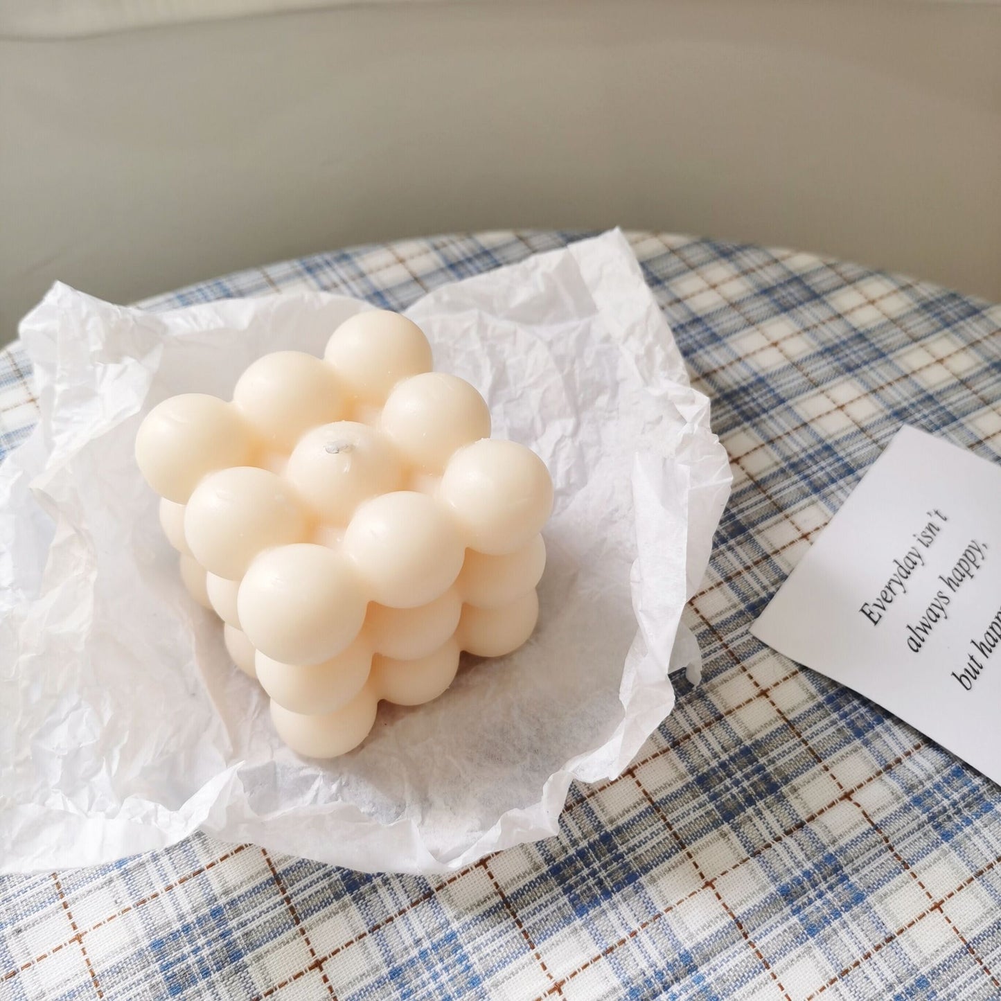 South Korea ins cube ugly orange lemon cheese soy wax aroma candle home decoration photo props