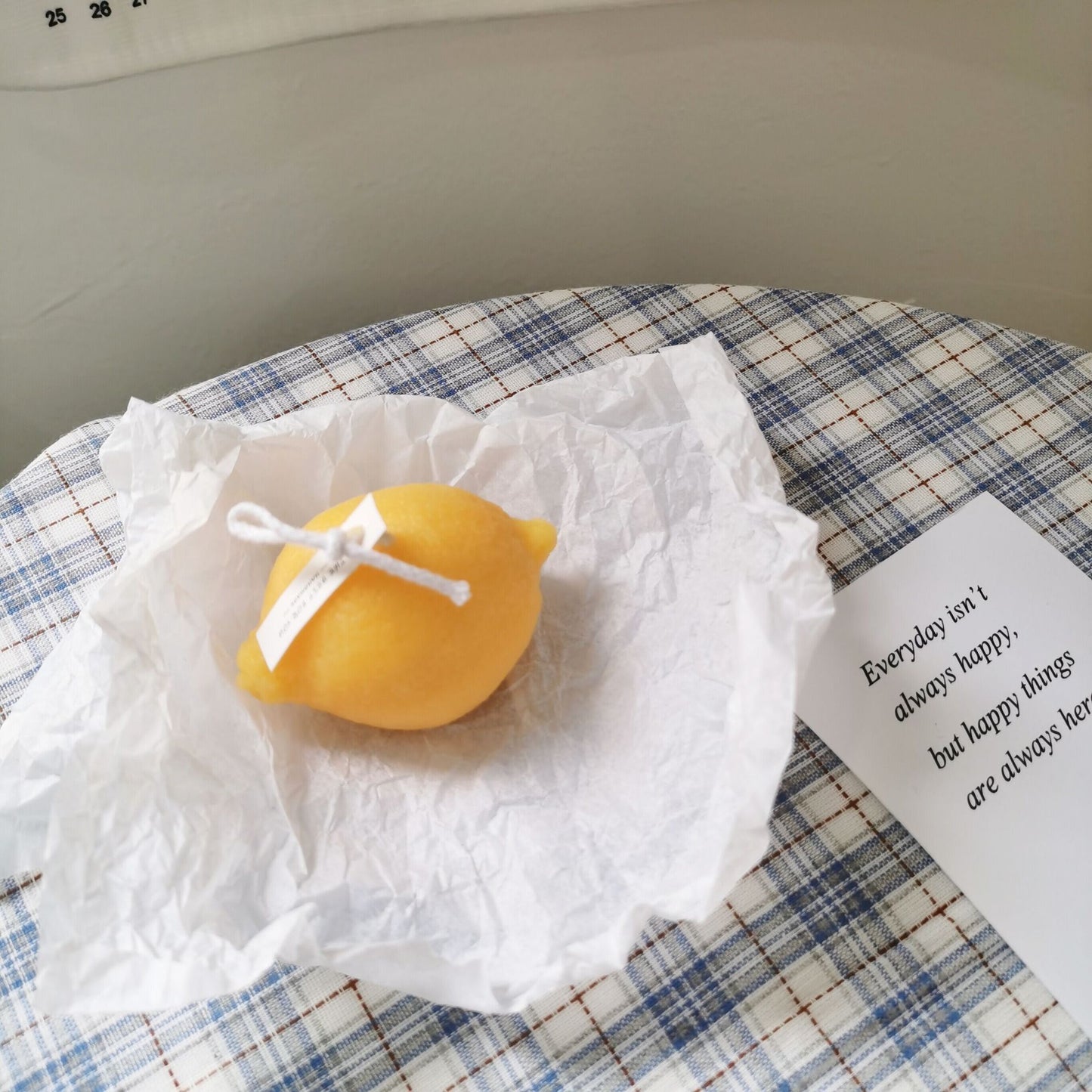 South Korea ins cube ugly orange lemon cheese soy wax aroma candle home decoration photo props