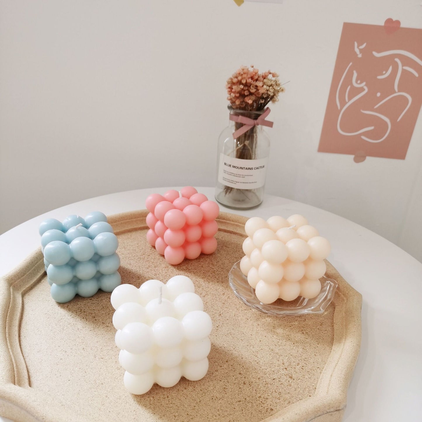 South Korea ins cube ugly orange lemon cheese soy wax aroma candle home decoration photo props