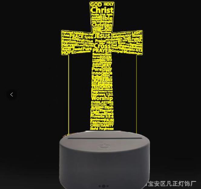 Factory wholesale cross-border supply Angel Jesus 3d night light Virgin 3d night light gift light fasting festival 3d table lamp