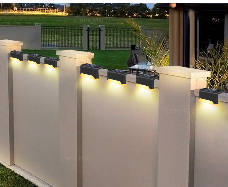 Wilder's new solar staircase lamp outdoor waterproof LED step lamp courtyard decoration landscape lamp railing lamp