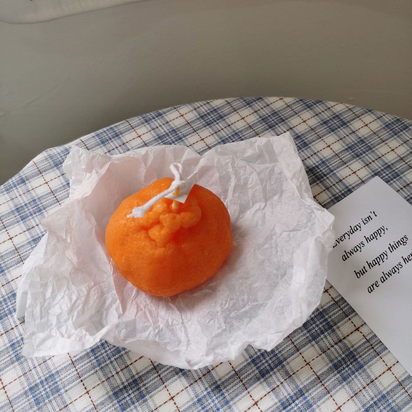 South Korea ins cube ugly orange lemon cheese soy wax aroma candle home decoration photo props