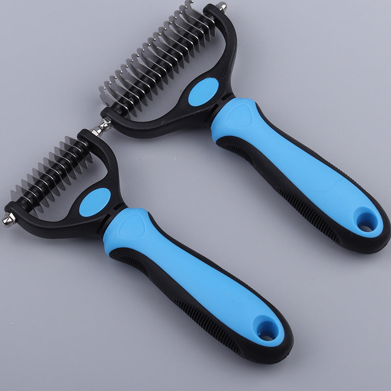 Pet Grooming and Cleaning Supplies Dog Comb Knot Knife Hair Removal Nail Rake Comb Stainless Steel Dog Comb For Long-haired Dogs