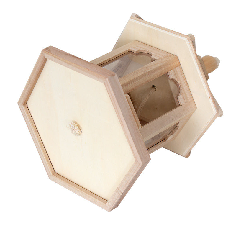 Creative outdoor solid wood bird feeder bird house wooden crafts pastoral style bird house spot bird feeding box