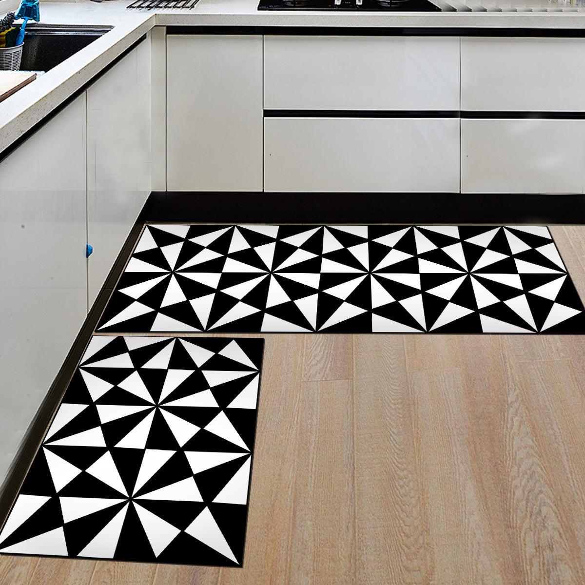 Nordic ins wind printing door carpet floor mats kitchen floor mats bedroom bedside bathroom toilet absorbent non-slip mat