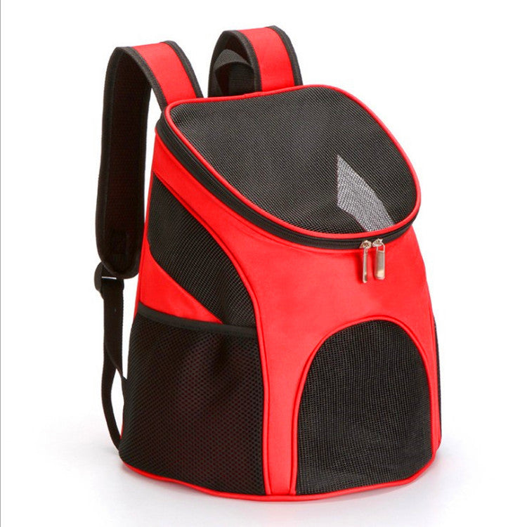 Factory direct pet backpack cat bag dog bag breathable folding Teddy pet bag mesh travel outing backpack