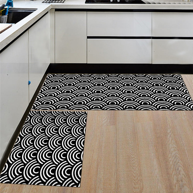 Nordic ins wind printing door carpet floor mats kitchen floor mats bedroom bedside bathroom toilet absorbent non-slip mat