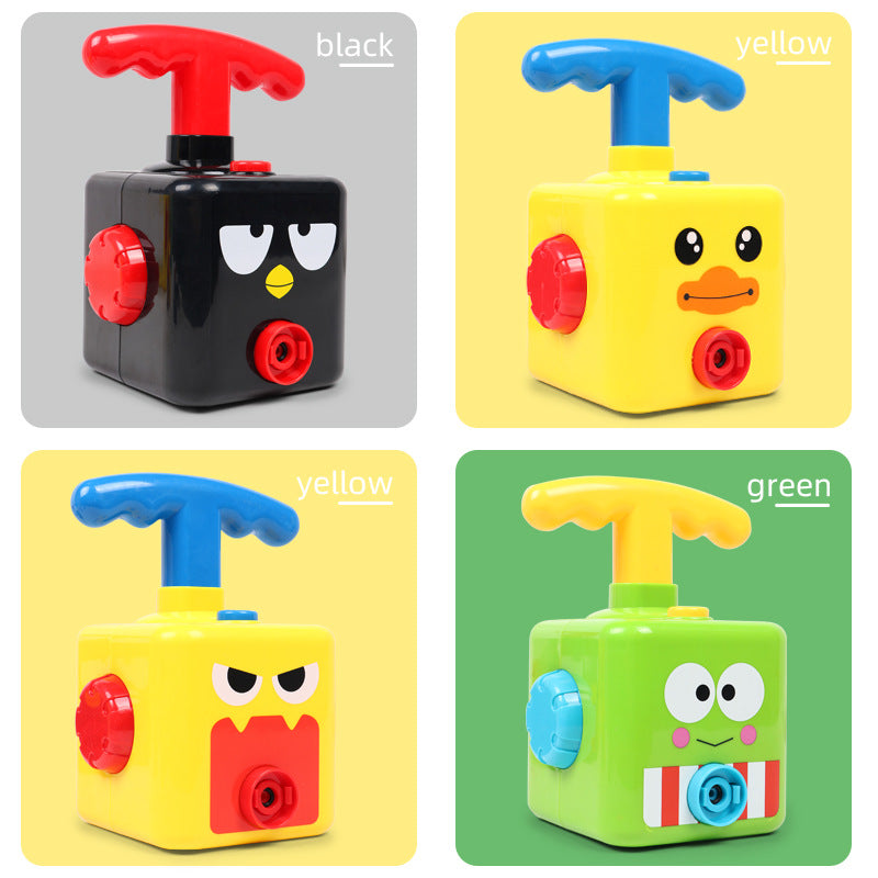 Children's aerodynamic balloon car launch tower boy and girl intelligence baby blowing balloon toy vibrato with the same paragraph