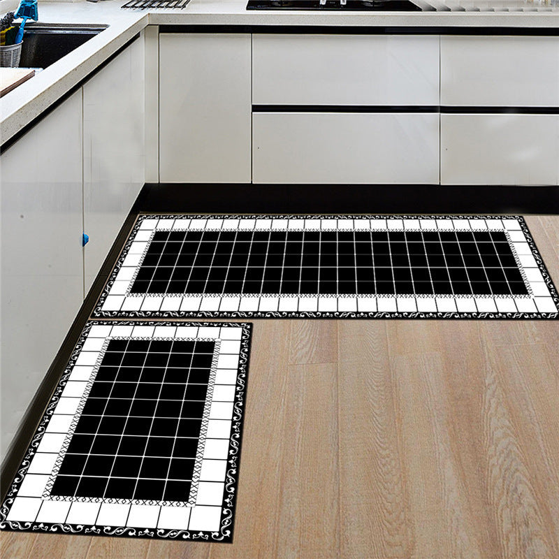 Nordic ins wind printing door carpet floor mats kitchen floor mats bedroom bedside bathroom toilet absorbent non-slip mat