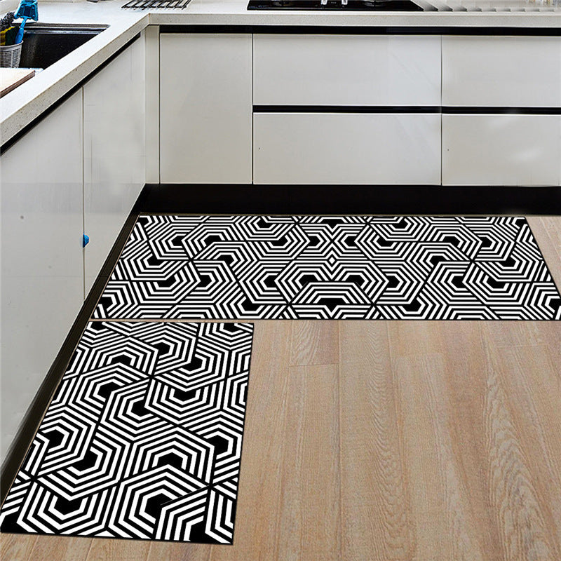 Nordic ins wind printing door carpet floor mats kitchen floor mats bedroom bedside bathroom toilet absorbent non-slip mat