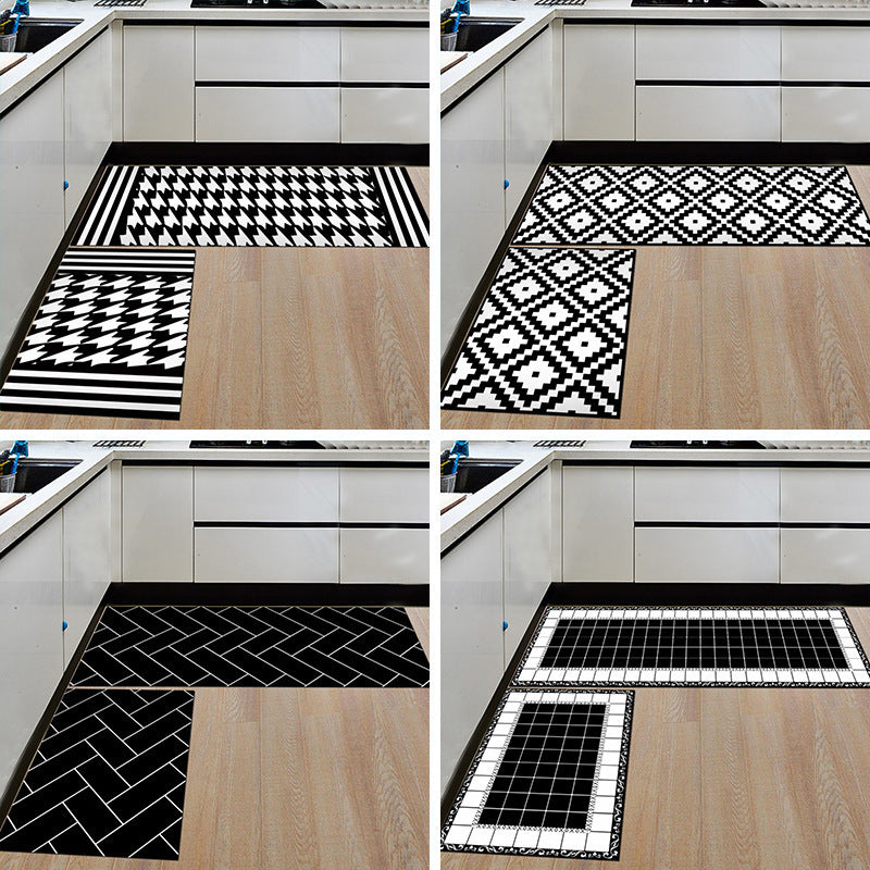 Nordic ins wind printing door carpet floor mats kitchen floor mats bedroom bedside bathroom toilet absorbent non-slip mat