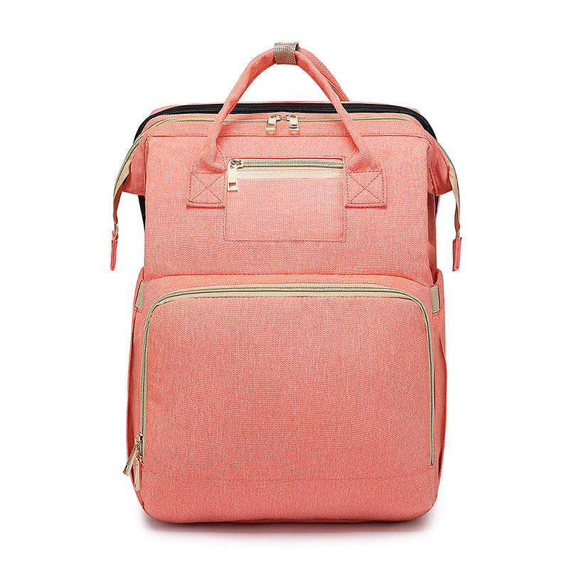 2020 New Portable Folding Crib Mummy Bag Multifunctional Large Capacity Going Out Mother and Baby Bag Backpack