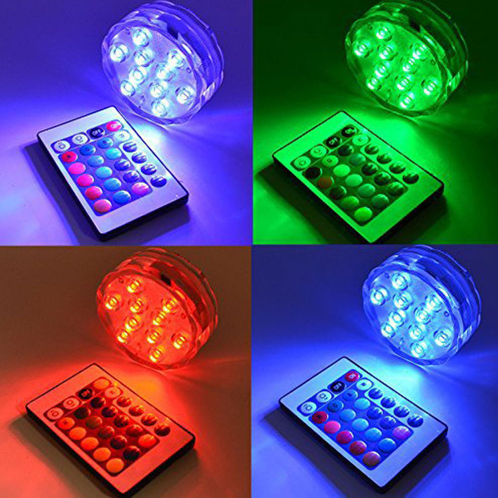 Diving knob light aquarium waterproof light colorful underwater waterproof light highlight remote control water tank light