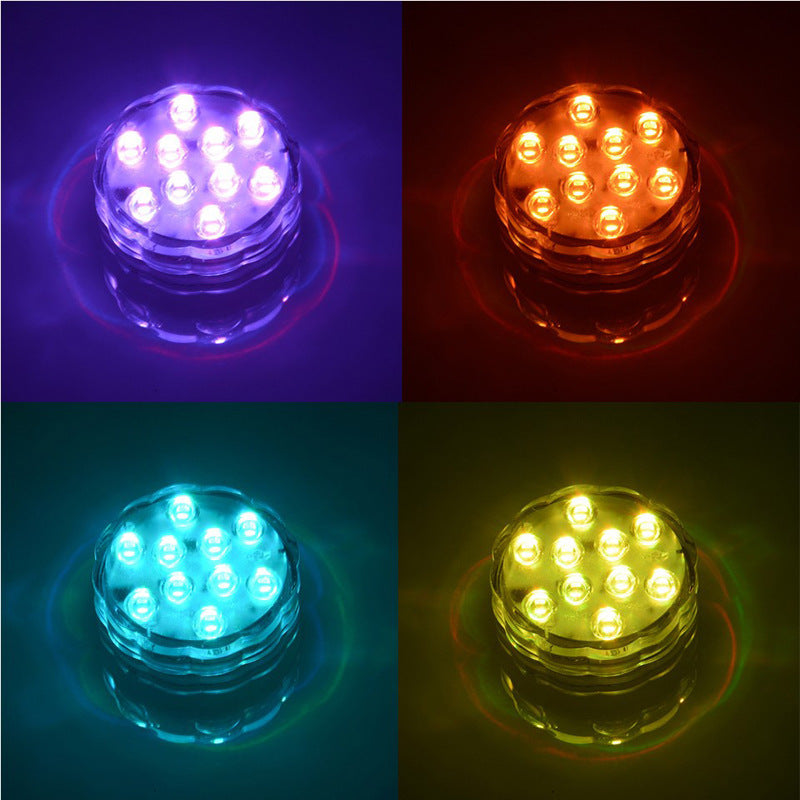 Diving knob light aquarium waterproof light colorful underwater waterproof light highlight remote control water tank light