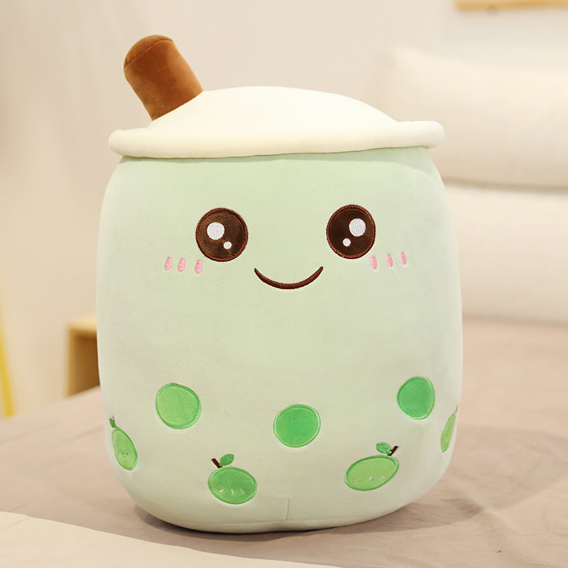 Hot sale online celebrity toys on cross-border platforms soft cute milk tea cup pillow doll source factory to customize artwork