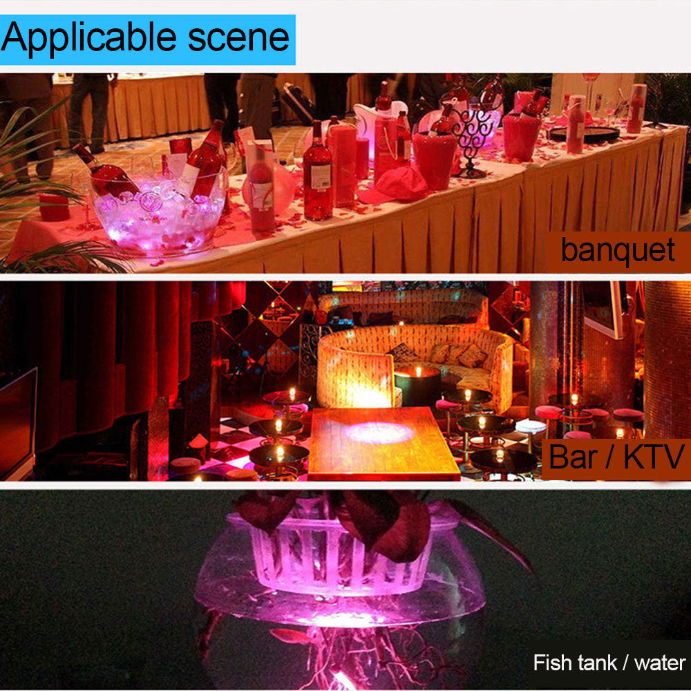 Diving knob light aquarium waterproof light colorful underwater waterproof light highlight remote control water tank light