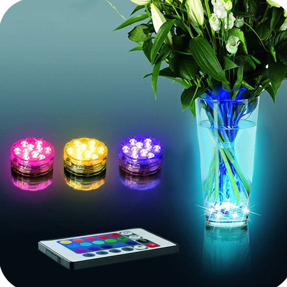 Diving knob light aquarium waterproof light colorful underwater waterproof light highlight remote control water tank light