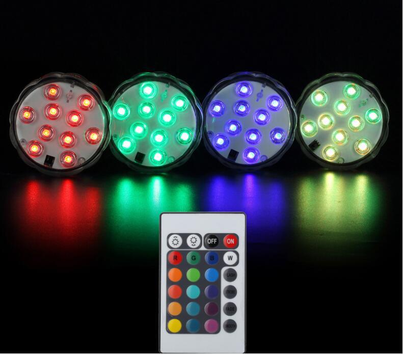 Diving knob light aquarium waterproof light colorful underwater waterproof light highlight remote control water tank light